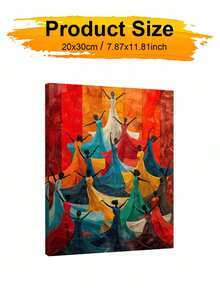 DIY Colorful Dancing Women In Vibrant Stained Glass Style (Frameless Or Framed 8x12 / 16x20 Inches) Paint By Numbers Kit(Acrylic) Arts & Crafts For Adult Beginners, Home Wall Decor, And Holiday Gifts - Sets - View 9