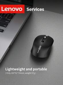 Lenovo N220 Wireless Mouse, 2.4G USB Cordless Mouse With Silent Click, Adjustable 1000/1200/1600 DPI, Lightweight Portable Ergonomic Mouse For Laptop, Desktop PC, Office, Home, Study And Daily Use - View 9