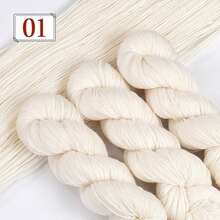 Benang Pilin Aneka Warna Isi 3 Gulungan, 100g Per Gulungan, Total 300g, Cocok Untuk Merajut Tangan, Merenda, Membuat Sweater, Syal, Topi, Selendang, dan Aksesoris Buatan Tangan, Bahan Benang untuk Proyek Merajut Kreatif - 3 bundel benang wol - View 34