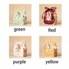 1/5/10/20pcs Pearl Bow Decorated Flower Gift Box, Fashionable Handbag, High-End Exquisite Gift Box, Suitable For Bridesmaid, Birthday, Valentine's Day And Party Gifts - J-multicolor - View 5