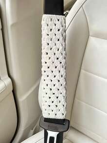 1PC Woven Car Seat Belt Shoulder Pad Cover, Personalized Handmade Crochet Shoulder Guard - Shoulder Pads - View 4