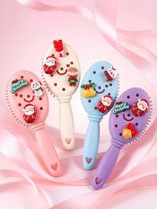 Christmas Hole Comb Christmas Series Air Cushion Comb, Christmas Cute Anti-Frizz Massage Comb, Portable Mini Hair Comb - Multicolor - View 13