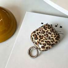 Vintage 5-Color Semi-Transparent Premium Leopard Print Earphone Case With Hanging Ring, Compatible With AirPods 5th Gen New Model, Cute Earphone Cover, Apple Pro 3 Protective Case, Pro 2/Pro Korean Style Earphone Case, 3 Girls Earphone Case 1/2 Protective Cover, Spring/Summer Earphone Case, Birthday Gift, Holiday Gift - Multicolor - View 9
