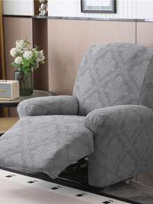 4/6/8pcs Printed Casual Recliner Chair Cover - Suitable For All Seasons. Office, Living Room, Home Decoration Chair Cover. - Grey - View 9