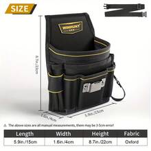 1 buah Set Sabuk Perkakas 3-in-1, Cocok untuk Berkebun, Kelistrikan, dan Pertukangan, Kantong Sabuk Pinggang yang Dapat Dilepas, Tas Pengorganisasi Perkakas Kecil - Beraneka warna - View 7