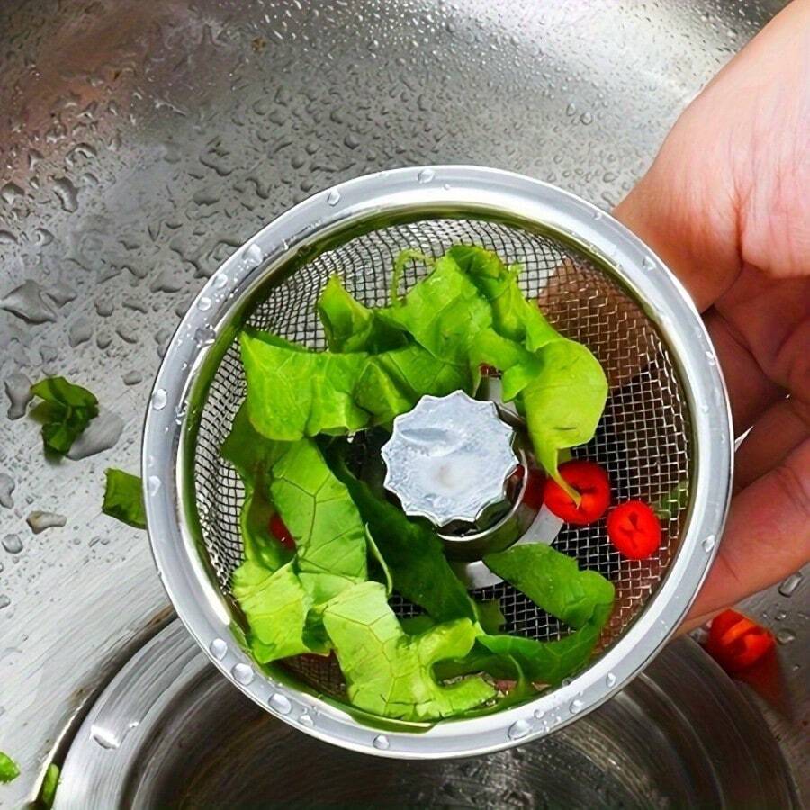 1/4/6/8pcs Stainless Steel Kitchen Sink Drain Strainer Filter, Drain Pipe Floor Drain Cover, Suitable For Home Sink, Kitchen Sink, Bathroom, Toilet, Sink Filtration Mesh (Please Check Size Before Purchase) - Portable Filter Mesh - View 1