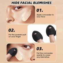 45Pcs Black Makeup Brushes Beauty Sponges Triangle Puff Makeup Brush Cleaning Bowl Bow Headband Makeup Storage Bag Professional Makeup Tool Set For Foundation Blush Eyeshadow - Black - View 6