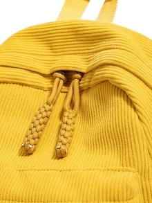 Unisex Corduroy Small Backpack, Casual Travel Bag, Fashionable Minimalist Versatile Commuter Backpack - Multicolor - View 7