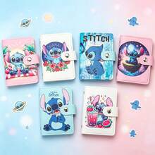Mesuca Cute Snap‑Button Stitch Cartoon Wallet, Soft PU Leather Adorable Alien Character Fruit Floral Print Multi‑Color Mini Rectangular - Multicolor - View 1