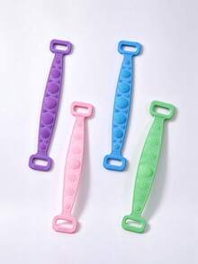 Silicone Back Exfoliating Brush With Handle, Suitable For Bathroom, Durable Material, Practical Design, Halloween, Skin-Friendly Soft And Comfortable, Shower Accessory, Bathroom Supplies, Beauty Tool, Body Care, Cleaning, Shower Cap, Body Scrub - View 13