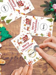 26pcs Christmas Scratch Cards , Suitable For Scratch Games For Christmas Parties, Party Games And Activities, Merry Christmas Decorations For Home - Santa's Reindeer - View 6
