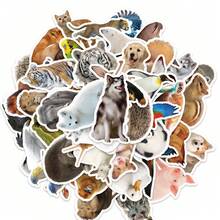50pcs Pixel Art Animal Stickers, Waterproof Vinyl Decals, Suitable For Laptop, Gamer Gift, Personal Items DIY Decoration, Party Favor, Scrapbook, Planner, Aesthetic Retro Game Theme Sticker Pack, Perfect For Collectors And Enthusiasts - Multicolor - View 3