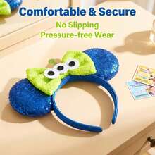 Alien Theme Mickey Ears Headband Glitter Disney Park Cosplay Party Hair Accessory - Multicolor - View 8