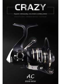 New AC2000-6000 Metal Spherical Handle Spinning Reel, 5.2:1 Metal Spool, Max Drag 12KG - Multicolor - View 7