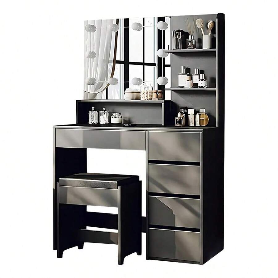 Vanities & Vanity Benches - Black - View 1