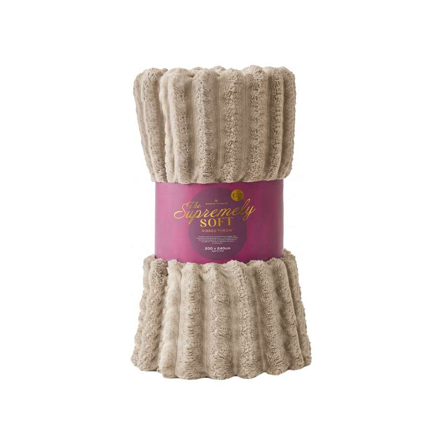 GC Gaveno Cavailia Chunky Ribbed Throw Blanket – Soft Cosy Textured Sofa & Bed Blanket, Washable Polyester Home Décor Throw