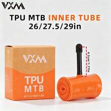 VXM 2pcs Mountain Bike TPU Inner Tubes 26" 27.5" 29" Bicycle Schrader Valve Ultra Lightweight Tires 1.95/2.6 - Orange - View 4