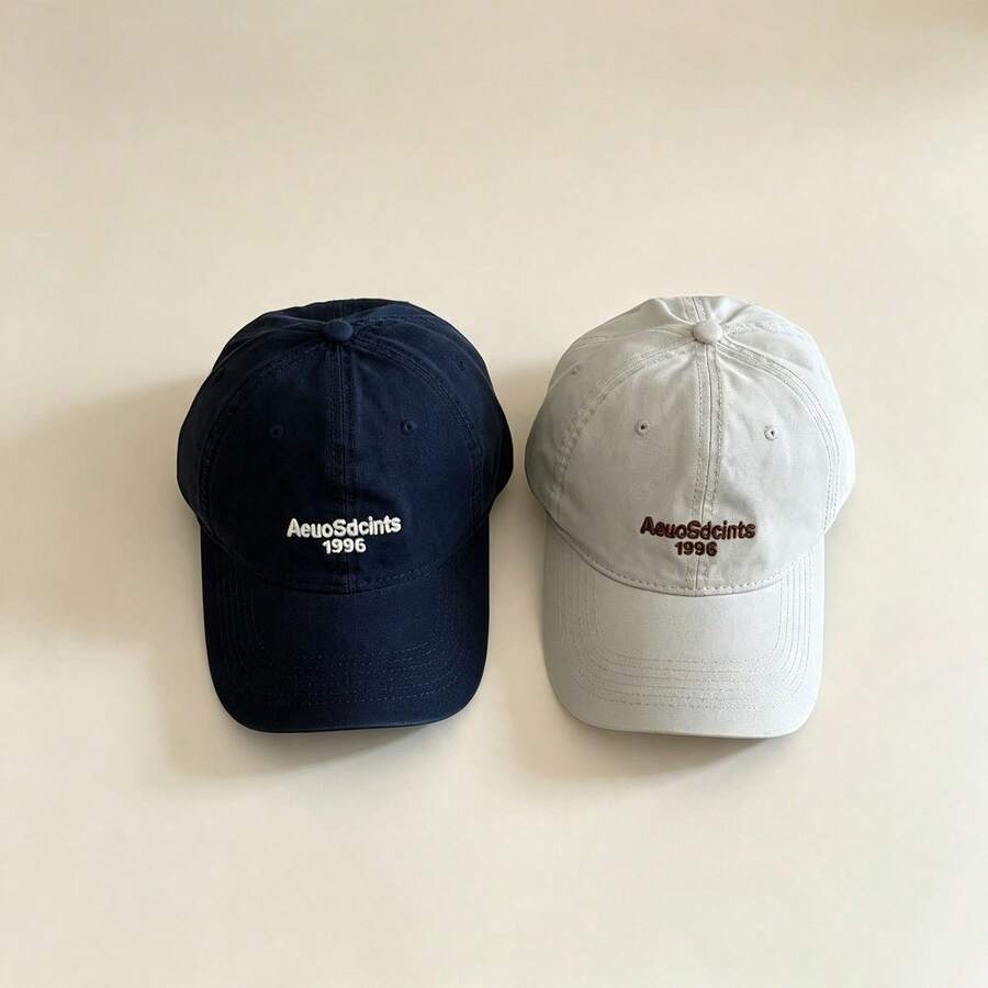 1pc Letter Embroidered Baseball Cap, Vintage Washed Cotton Adjustable Sun Hat, Unisex Casual Streetwear Style, Suitable For Outdoor Sports, Travel, Daily Wear