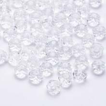 手工珠飾用扁圓玻璃珠 8mm/6mm/4mm (60/80/115顆) 可重複使用散珠 DIY 手作配件，亮面藍綠色 - 白色 - 查看 7