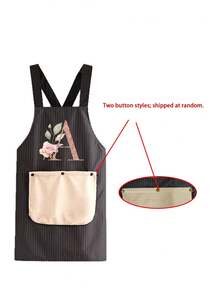 1pc Kitchen Apron With Detachable Towel, Black Cat Holding Knife Pattern, Dual Pockets, Durable And Easy To Clean, Suitable For Baking, Cooking, Home And Restaurant Use - Multicolor - View 10