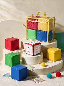 DIY Insertable Dice Cards, Multiple Colors Matching Cards, Boy/Girl Recognition Game, 6-Sided Dice Toy, Suitable For Back To School Classroom, Party, Home Use, Teaching, Floor Games, Birthday Christmas Gift, Perfect Gift - Multicolor - View 5