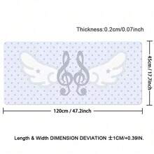 Cute Musical Note Wing PU Leather Desk Mat, Large Anti-Slip Mouse Pad, White Polka Dot Pattern Table Protector, Waterproof Keyboard Mat For Office Gaming Desktop Decor, Aesthetic Kawaii Table Pad For Girls - View 15