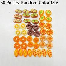 10/30/50pcs Mixed Bread & Hot Dog Resin Charms Set - DIY Craft Accessories, Suitable For Phone Cases, Hair Clips, Photo Frames, Etc. - Creative Food Theme Decoration - Multicolor - View 15