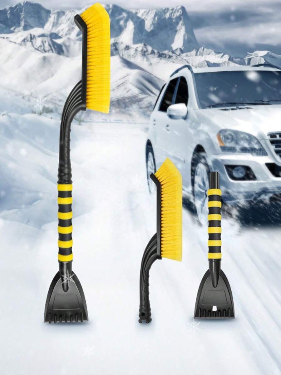 Detachable Car Windshield Ice Scraper, Ergonomic Foam Handle Snow Removal Tool, Extendable Aluminum Pole Snow Shovel Set Suitable For Cars, Trucks 1PC