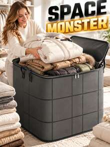 Large Capacity Storage Bag With Reinforced Handles Foldable Moving Storage Bin Drawer Laundry Clothes Organization Bags For Bedding Moving Closet Use Spacious Box Basket Wedding Christmas Bathroom House Bedroom Home Room Decor Cruise Travel Essential - Multicolor - View 5