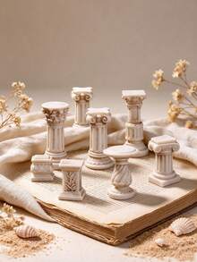 5/10/20pcs Random Style Miniature European Roman Column Mini Ornaments, Garden Landscaping, Mini Decor, Miniature Scene Material Pack - Multicolor - View 6