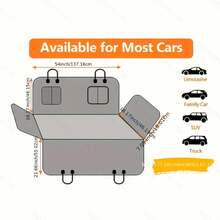 Car Rear Seat Pet Seat Cover, Scratch-Resistant And Dust-Proof, With 4 Side Pockets, Durable And Easy To Clean Material, Suitable For Cars, Trucks And SUVs - Black - View 3