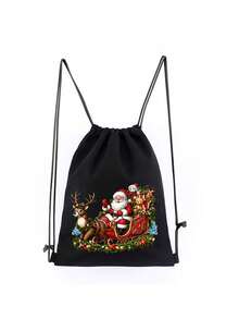 Christmas Drawstring Backpack With Theme, Unique Christmas Gift Pouch.Drawstring Backpack,Sports/Gym/Travel Bag,Versatile Daily Carryall - Multicolor - View 13