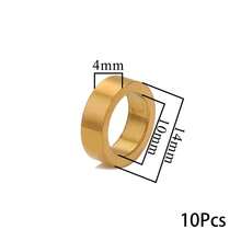 10Pcs Stainless Steel Gold Plated Smooth Closed Link Rings, Large Hole Hollow Circle Connector, DIY Bracelet Necklace Jewelry Making Accessories - Connecting Ring - View 9