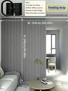 Tirai tebal terbuat dari bahan tahan air dan tahan jamur, yang mudah dipasang. Tirai ini dapat dilipat dan diamankan dengan tali pengikat, sehingga mudah disimpan. Tirai ini ideal untuk digunakan di hotel maupun kamar mandi di rumah. - Hitam - View 18