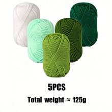 1/5Pcs 120g Comfortable Soft 4‑Ply Mixed‑Color Yarn Set, Yarn For Crochet, Hand Sewing Knitting Crochet Yarn For Beginner, Ideal For DIY Crafts Creating Hats, Scarves, Handbags & Handmade Gifts - Multiple Styles - View 9