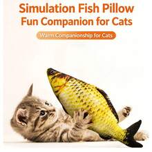 Cat Toys Plush Simulation Fish Teasing Cat Peppermint Fish Cat Self Relaxation Teeth Chewing Teasing Cat Supplies Wear Resistant Pillow For Grinding Teeth - View 4