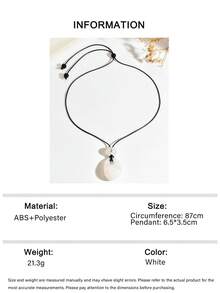 1pc Vintage Creative Fashion Hollow Resin Tie-Dye Water Drop Pendant Adjustable Drawstring Sweater Chain Suitable For Women Daily Wear Wedding Vacation Party - White - View 7