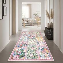 Washable Modern Minimalist Patterned Area Rug – Scandinavian Geometric Design, Contemporary Washable Carpet For Living Room, Bedroom & Home Decor - Mocha Brown - View 3