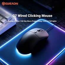 EWEADN Lightweight Mouse, Ergonomic Design, Smooth And Precise Control, Fast Response, Comfortable Grip, Available In White, Pink, Black And Red, Wired USB Connection, Durable And Portable, Suitable For PC, Laptop, Desktop, Office, Work And Gaming - View 8