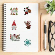 50Pcs Waterproof Christmas Story Journal Stickers, Easy Peel No Residue Decals, Exquisite Holiday Decor, Create Warm Festive Atmosphere, Christmas Gift Decor, Random Style & Package - Multicolor - View 6