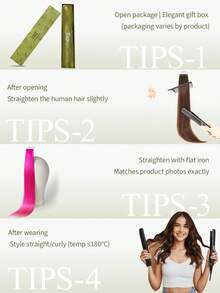 DNE HAIR 10pcs 100% Human Hair Tape-In Extensions, Pink, 25g, 18 Inch, Silky Seamless Invisible Rainbow Highlights, High Quality Thick Ends, Healthy And Long-Lasting, Suitable For Women/Girls - SPink - View 7