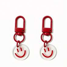 Cute 5-50pcs Women's Smile Shaped Multi-Color Candy Car Earphone Keychain, Fashion Key Ring, Suitable For Daily Wear, Keychain Gift Souvenir, Car Accessory, Bag Pendant, Campus Gothic Y2K Style - Multi-color - View 12