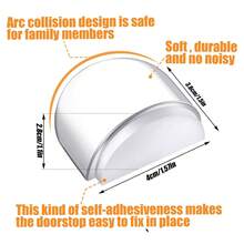 4pcs Transparent Anti-Collision Stickers, Self-Adhesive Door Bumpers - Door Stop - View 2