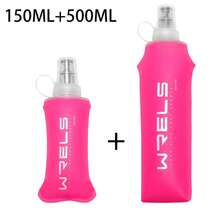 WRELS 1件/2件/1組 150ml/250ml/500ml 可折疊軟水壺，適合徒步、跑步、馬拉松、攀岩 - 彩色 - 查看 30