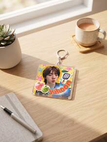 1pc/5pcs K-Pop Boy Group CO-RTIS Photo Frame Aesthetic Anime Acrylic Keychains, New Korean Boy Group CO-RTIS Member Sticker Style Art Series Backpack And Car Key Accessories, K-Pop Boy Group Popular Aesthetic And Fan-Made Idol Support Merchandise Gift For Enthusiasts - Multicolor - View 10