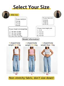 Mid-Waist Non-Stretch Straight Leg Denim Shorts With Button Pocket Decor - Black - View 8