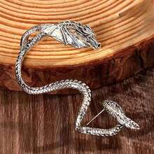 1/2pcs Bohemian Winged Dragon Earrings, Elf Costume Accessories, Cosplay Props, Gothic Vintage Earrings, Party Makeup And Dance, And Daily Wear. - Multicolor - View 15