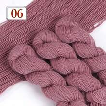 Benang Pilin Aneka Warna Isi 3 Gulungan, 100g Per Gulungan, Total 300g, Cocok Untuk Merajut Tangan, Merenda, Membuat Sweater, Syal, Topi, Selendang, dan Aksesoris Buatan Tangan, Bahan Benang untuk Proyek Merajut Kreatif - 3 bundel benang wol - View 30