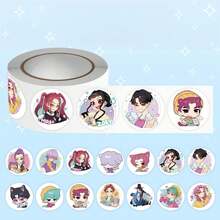 KPop Demon Hunters 2000pcs K-POP Theme Round Roll Stickers, Anime Character Illustration Material, Thin Backing Paper With Smooth Peeling, Non-Residue Adhesive, Suitable For Planner Layout, Water Bottle & Computer Decoration, Gift Sealing, Card Decoration, Storage Box DIY, Rounded Contour Fits Various Scenes, Art Style With Atmospheric Vibe, Creative Handmade Stationery Accessories, Unlock Diverse Decoration Ideas, Decorate Personal Items To Highlight Aesthetic - Multicolor - View 2
