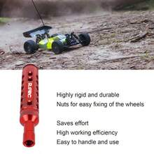 1pc Car Toy Off-Road Racing Car Tire Tool Wheel Lock Nut Socket Tool Detachable Repair Tool Black/Red 2 Colors Available - A - View 2